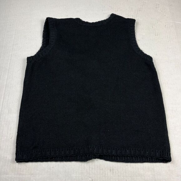 Basic Editions Embroidered Sweater Vest Fall Leaf Grandmacore Cozy Knit SMALL - Picture 8 of 12